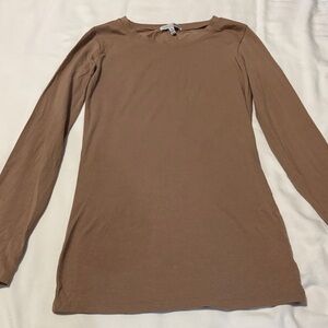 Fashion Nova Long Sleeve Tan Top